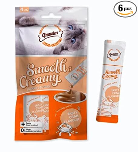 Gnawlers Smooth & Creamy Lickable Cat Treats Crab Flavour