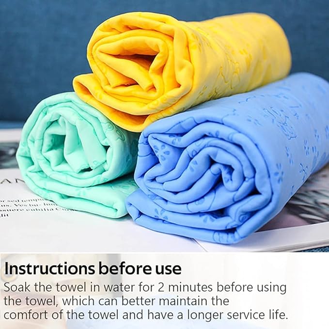 Puppies Pet Bath Ultra-Absorbent & Machine Washable Towel | Suitable for Small, Medium Large Dogs and Cats (Pack of One) - Color May Vary