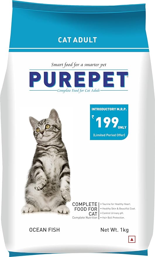 Purepet Adult cat Dry Food Ocean Fish Flavour 1KG