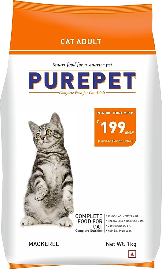 Purepet Adult Cat Dry Food Mackerel Flavour 1KG