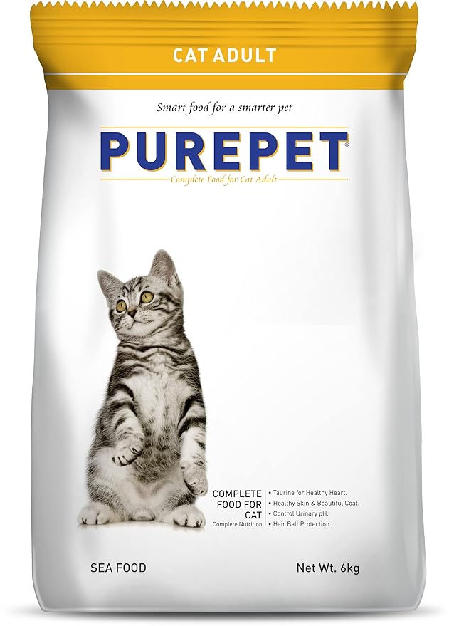 Purepet Adult Dry Cat Food Sea Food Flavour 1Kg