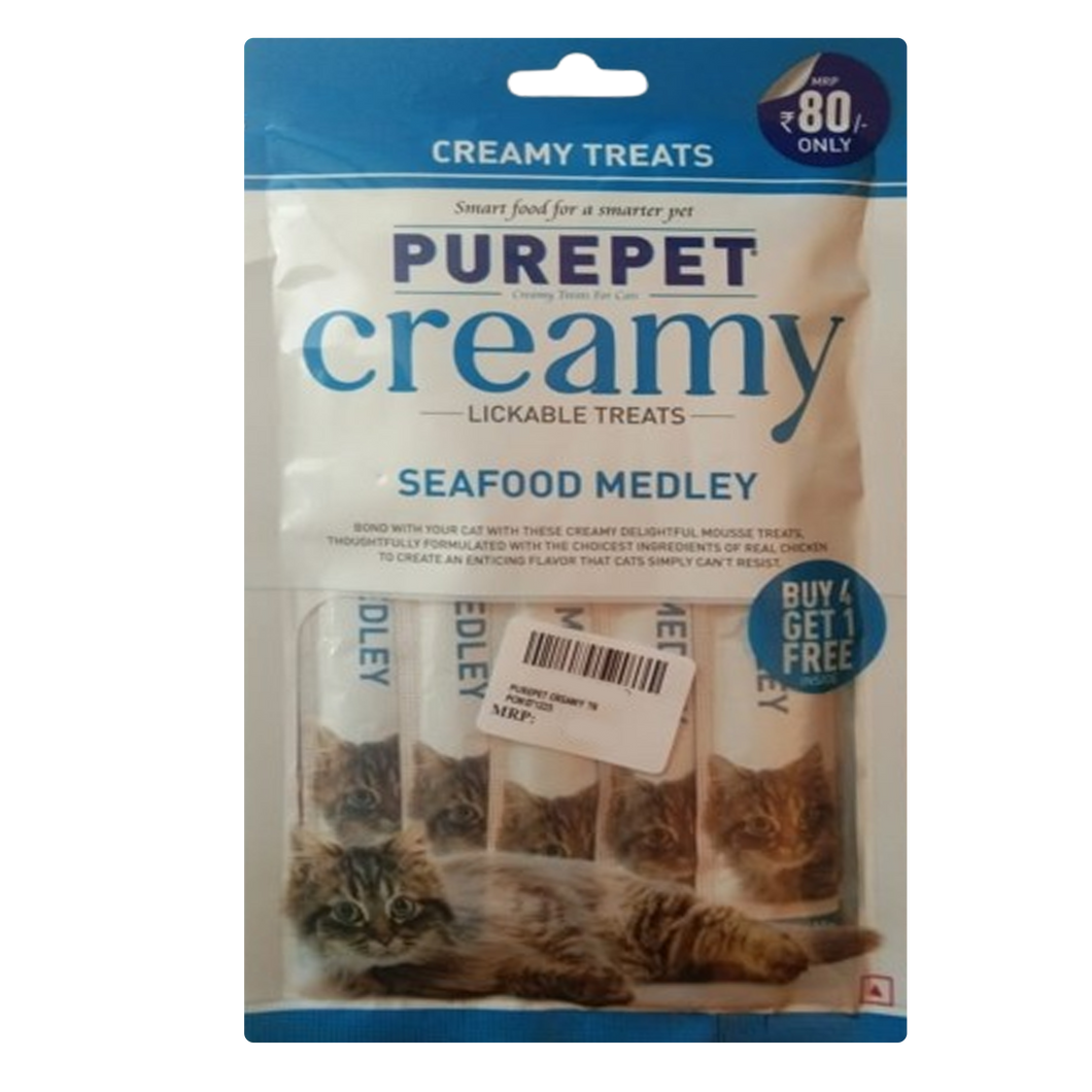 Purepet Creamy Seafood Medley Lickable Treats