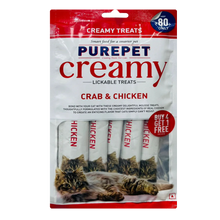 Load image into Gallery viewer, Purepet Creamy Cat lickable Treats, Crab &amp; Chicken
