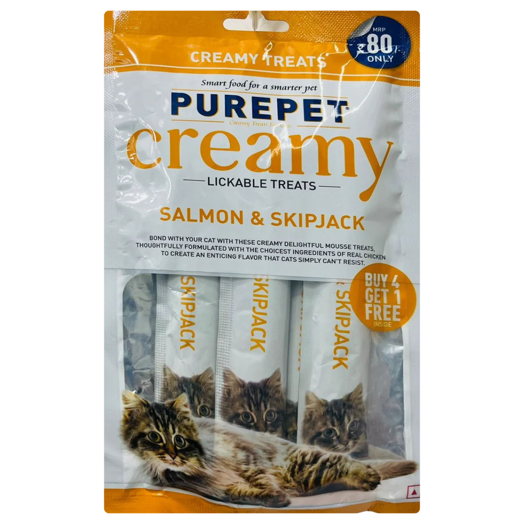 Purepet Creamy Lickable Treats Salmon & Skipjack